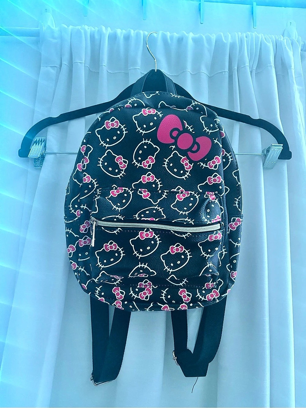Sanrio Hello Kitty Black & Pink Bow Mini Backpack